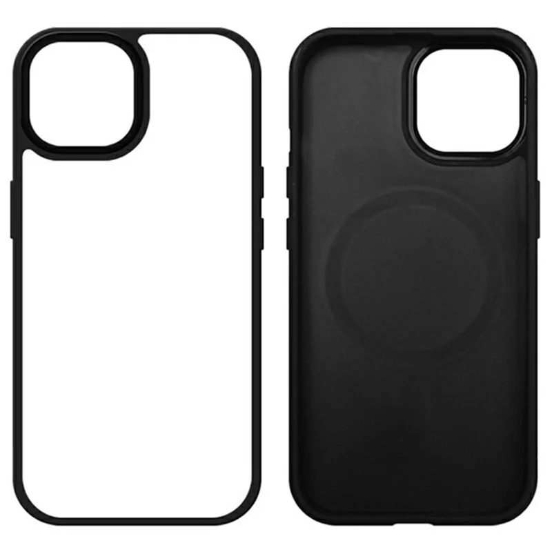 10Pcs For iPhone 14 Pro Max Case DIY Blank Heat Transfer TPU + PC Phone Back Cover with Magnetic Ring