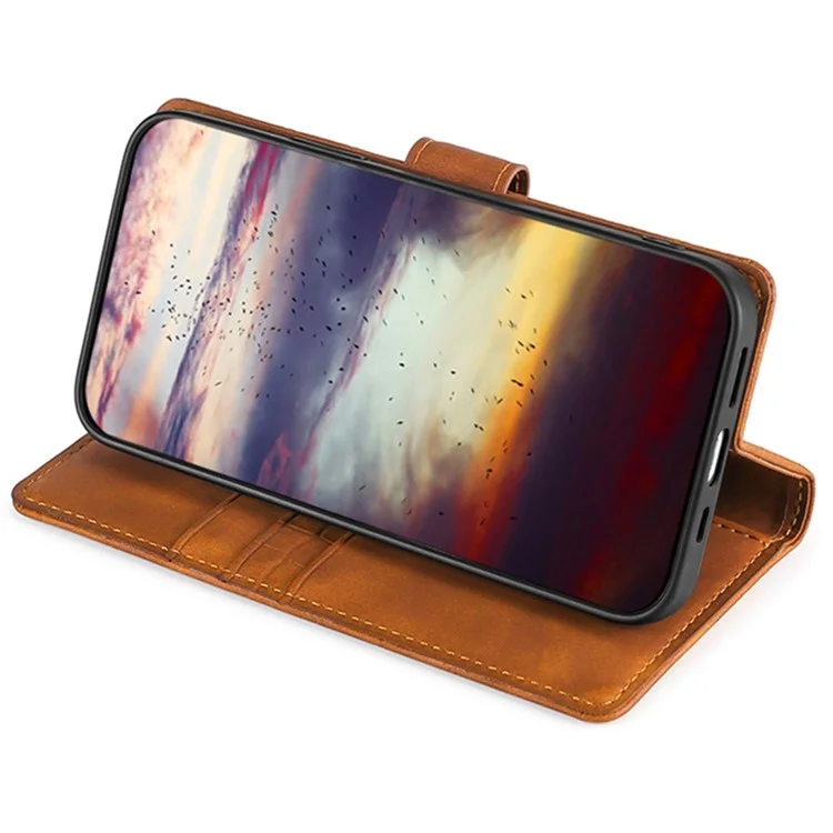 Capa de Couro PU com Textura de Crocodilo para Vivo Y29s 5G / Y04 4G - Marrom