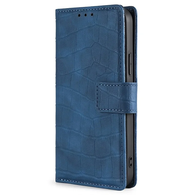 Voor Xiaomi 15 Ultra hoesje met krokodillenstructuur PU lederen telefoonhoes - Blauw