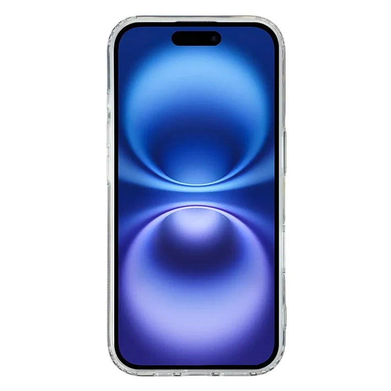 For iPhone 16 Plus Case Compatible with MagSafe Laser Flower PC+TPU Clear Phone Cover - Tulip