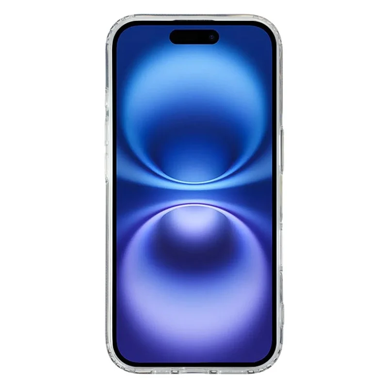 For iPhone 16 Plus Case IMD Bling Glitter PC+TPU Protective Cover - Black