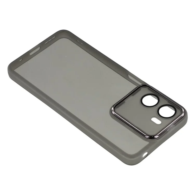 Capa para Motorola Moto G05 4G com Borda Eletroplastizada para Câmera em TPU - Transparente Preto