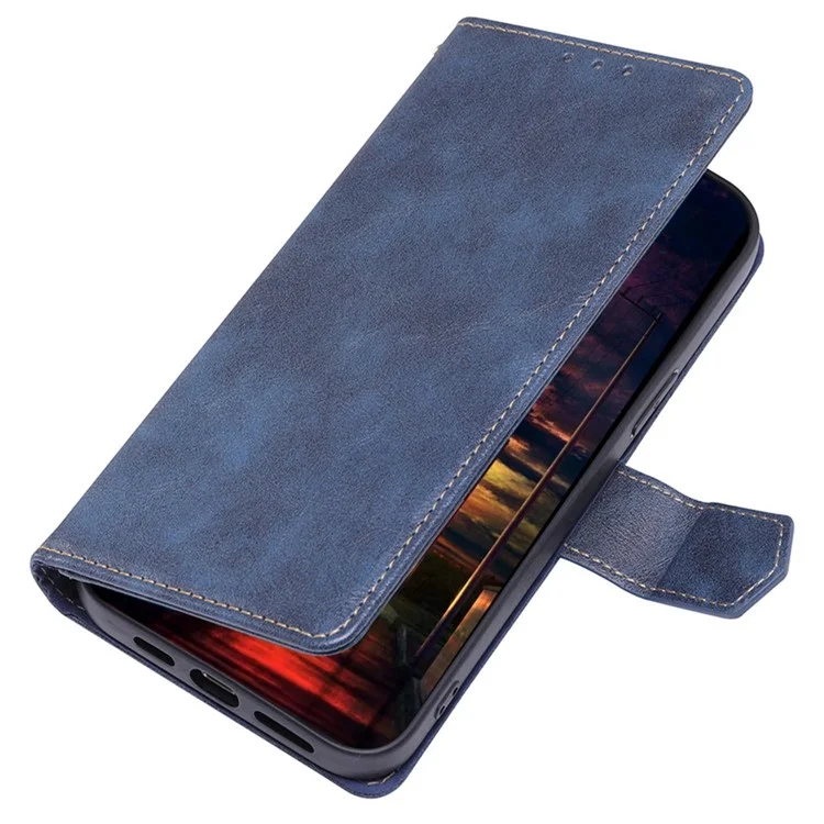 Para Xiaomi Redmi A1 4G / A2 4G Funda de teléfono de cuero PU repelente al agua RFID Blocking Foldable Stand Wallet Protection Cover - Azul