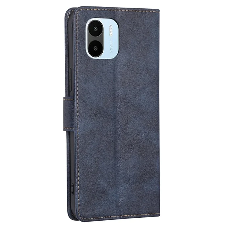 Para Xiaomi Redmi A1 4G / A2 4G Funda de teléfono de cuero PU repelente al agua RFID Blocking Foldable Stand Wallet Protection Cover - Azul