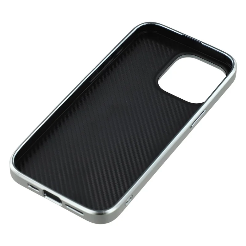 For iPhone 15 Pro Case Lacquered Epoxy Pattern TPU + Acrylic Phone Cover Large Camera Cutout - Flowers