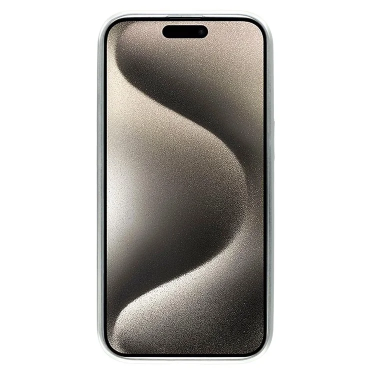 Capa para iPhone 15 com Padrão de Epóxi Envernizado TPU + Capa de Telefone em Acrílico com Grande Abertura para Câmera - Flores