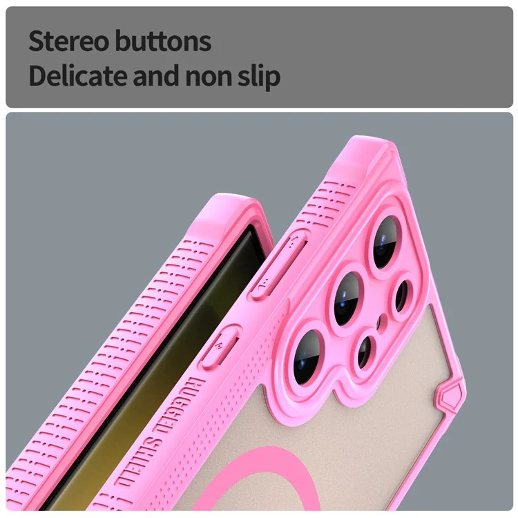 Acquisto all'ingrosso per Cover Magnetica Antiurto per Samsung Galaxy S24 Ultra in TPU + PC - Rosa