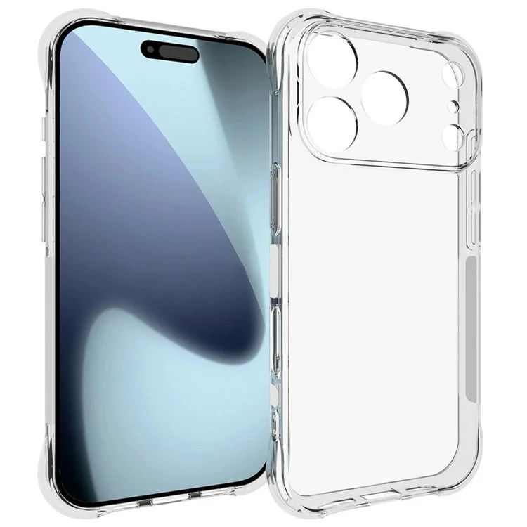 Чехол для iPhone 17 Pro из TPU, прозрачный, нескользящий, защитный