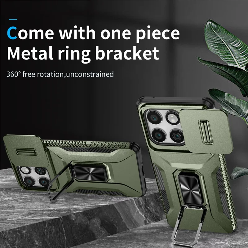 For Motorola Edge (2025) 5G Case Camshield Kickstand TPU + PC Anti-Slip Phone Cover - Green