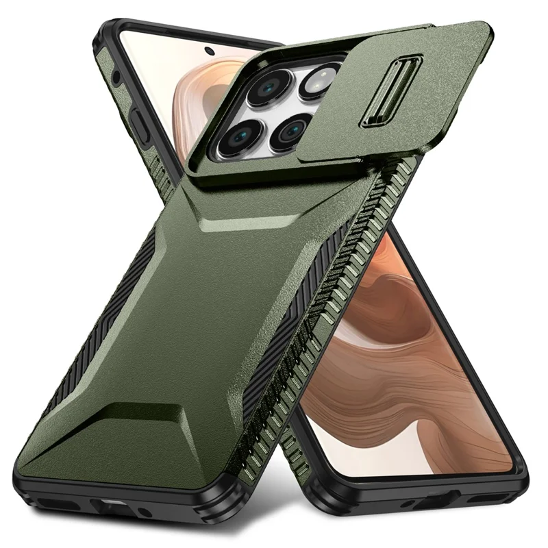 For Motorola Edge (2025) 5G Case Camshield TPU + PC Phone Cover Non-Slip Side Edge - Green