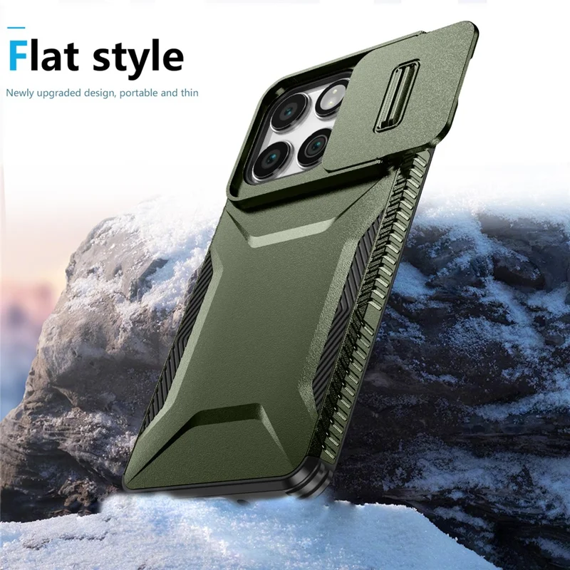 For Motorola Edge (2025) 5G Case Camshield TPU + PC Phone Cover Non-Slip Side Edge - Green