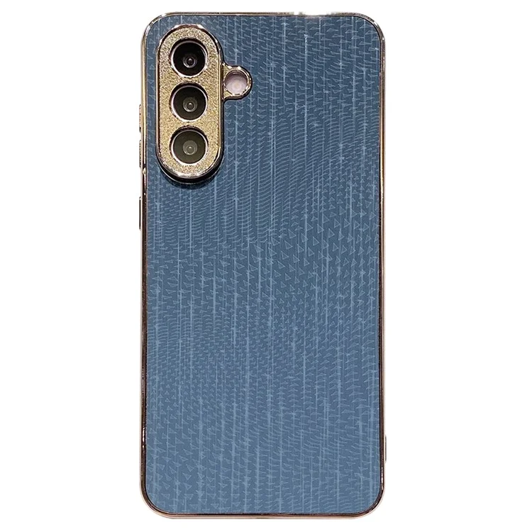 For Samsung Galaxy A56 5G Case Electroplating Shooting Star Pattern PU + TPU + PC Phone Back Cover - Blue