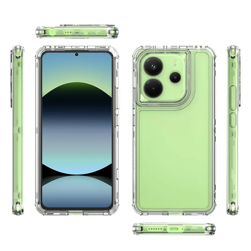 For Xiaomi Redmi Note 14 4G (163.25mm) Case Anti Scratch Acrylic TPU Clear Phone Cover