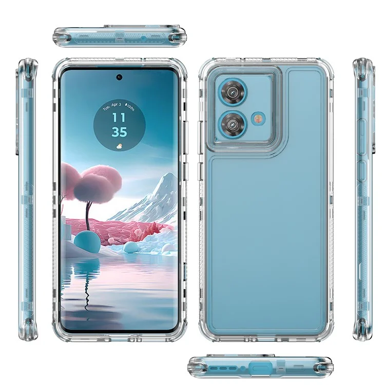 Funda para Motorola Edge 40 Neo 5G Antiarañazos de Acrílico y TPU Transparente
