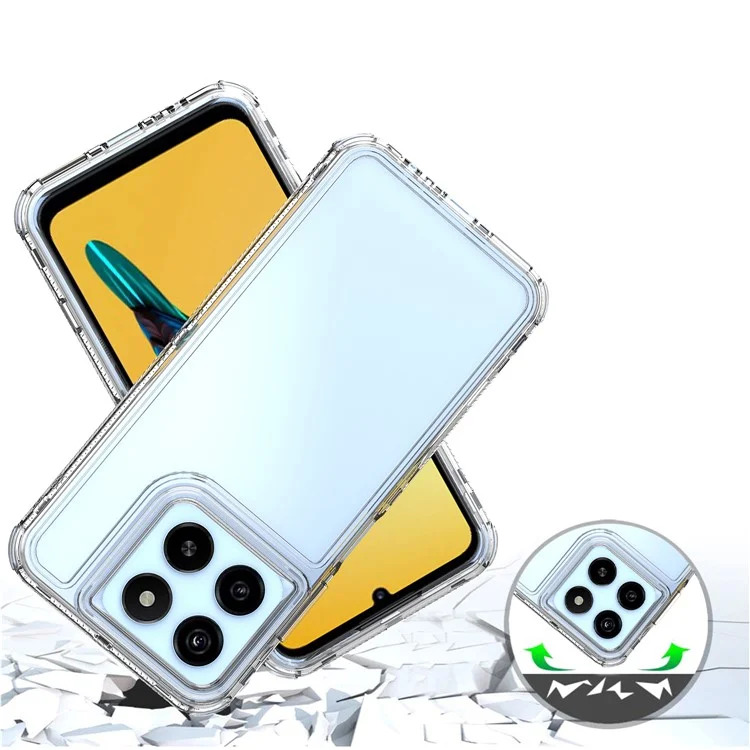 Capa de Telefone Acrílica TPU Transparente para ZTE Blade A55 / A35