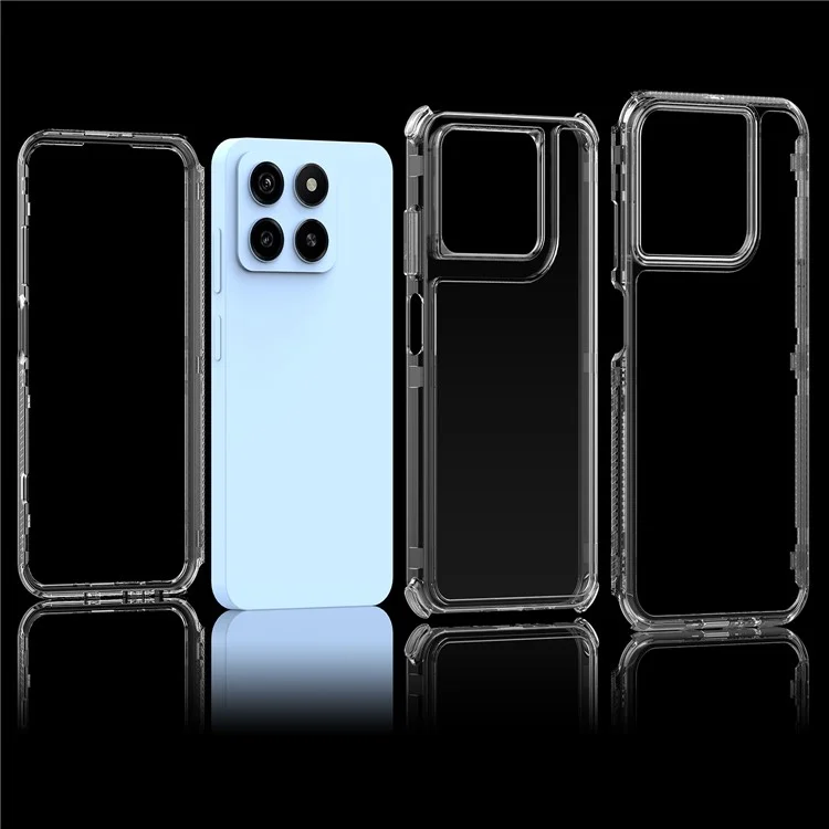 Capa de Telefone Acrílica TPU Transparente para ZTE Blade A55 / A35