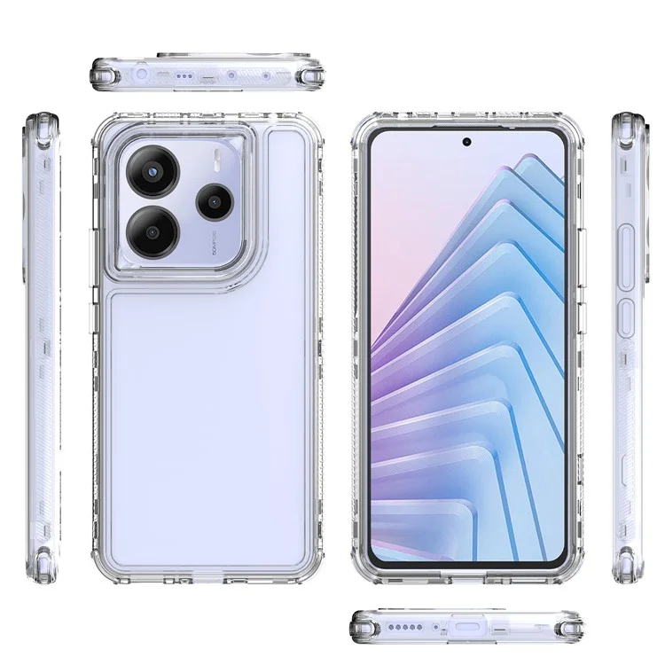 Für Xiaomi Redmi Note 14 5G Handyhülle Acryl TPU Transparente Schutzhülle
