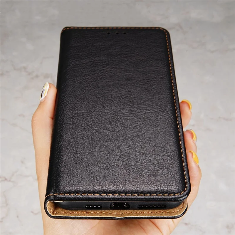 For Xiaomi Redmi A1 4G / A2 4G PU Leather Magnetic Auto Closing Phone Case Wallet Stand Protective Cover - Black