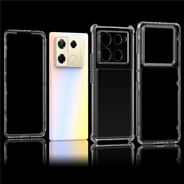 For Infinix Note 40 Pro 5G  /  Note 40 Pro+ Case Anti Scratch Acrylic TPU Clear Phone Cover
