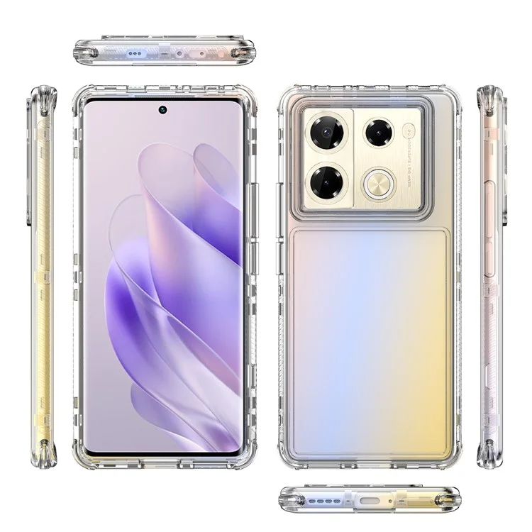 For Infinix Note 40 Pro 5G  /  Note 40 Pro+ Case Anti Scratch Acrylic TPU Clear Phone Cover