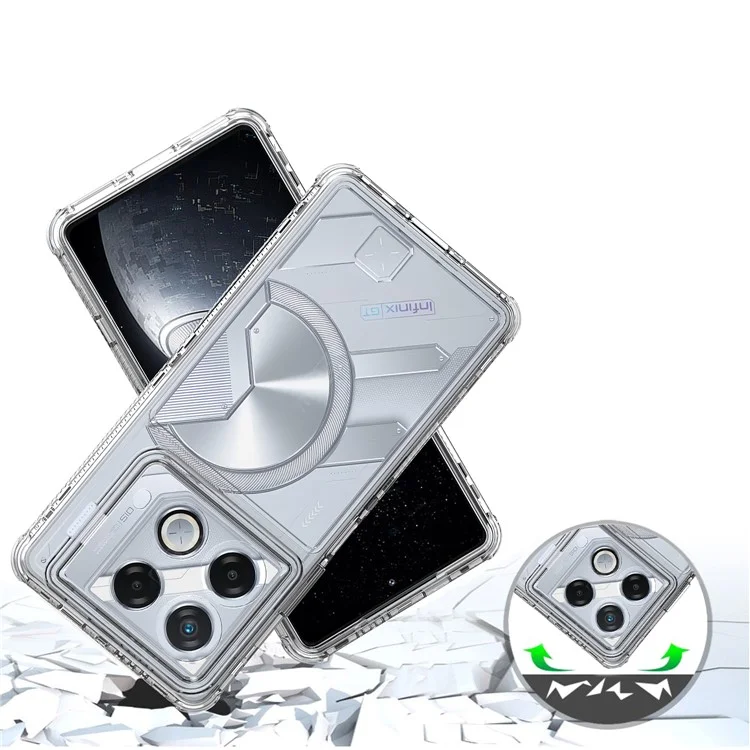 Étui pour Infinix Note 40 / GT 20 Pro 5G Anti-rayures Acrylique TPU Coque de téléphone transparente