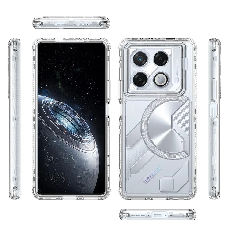 Étui pour Infinix Note 40 / GT 20 Pro 5G Anti-rayures Acrylique TPU Coque de téléphone transparente