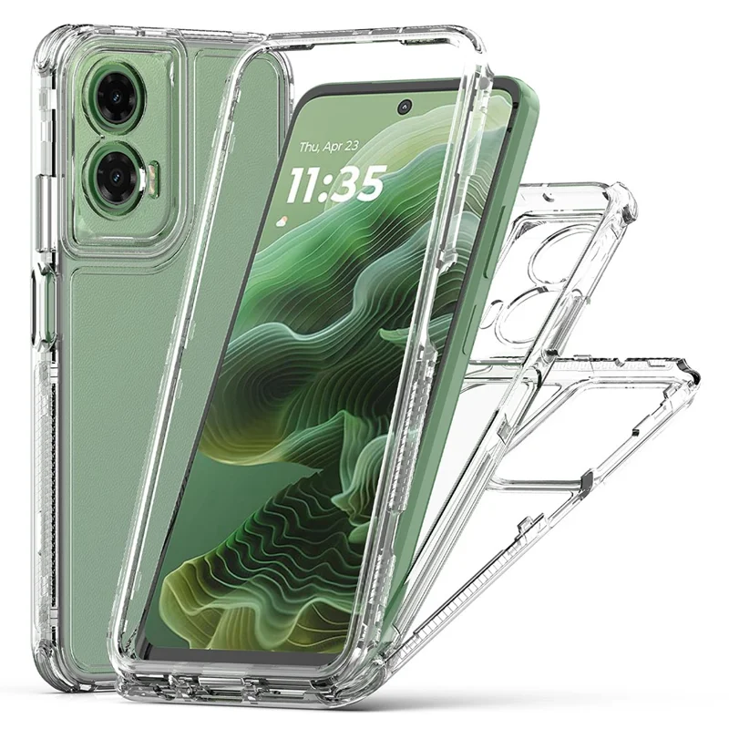 Étui pour Motorola Moto G35 5G Anti-Rayures Acrylique TPU Coque de Téléphone Transparente