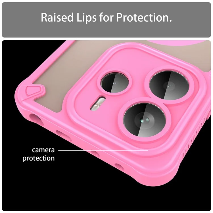 For Xiaomi Redmi Note 14 5G Magnetic Case Compatible with MagSafe TPU + PC Phone Back Cover - Pink