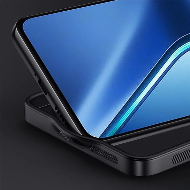 Чехол с текстурой дерева для Oppo K13 5G / K13x / K12s (Китай) из искусственной кожи с покрытием PC TPU - Черный