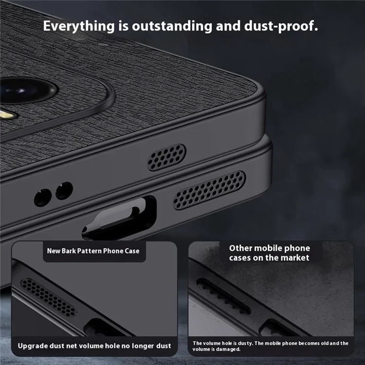 For Honor GT Pro Case Wood Texture PU Leather Coated PC TPU Phone Cover - Black