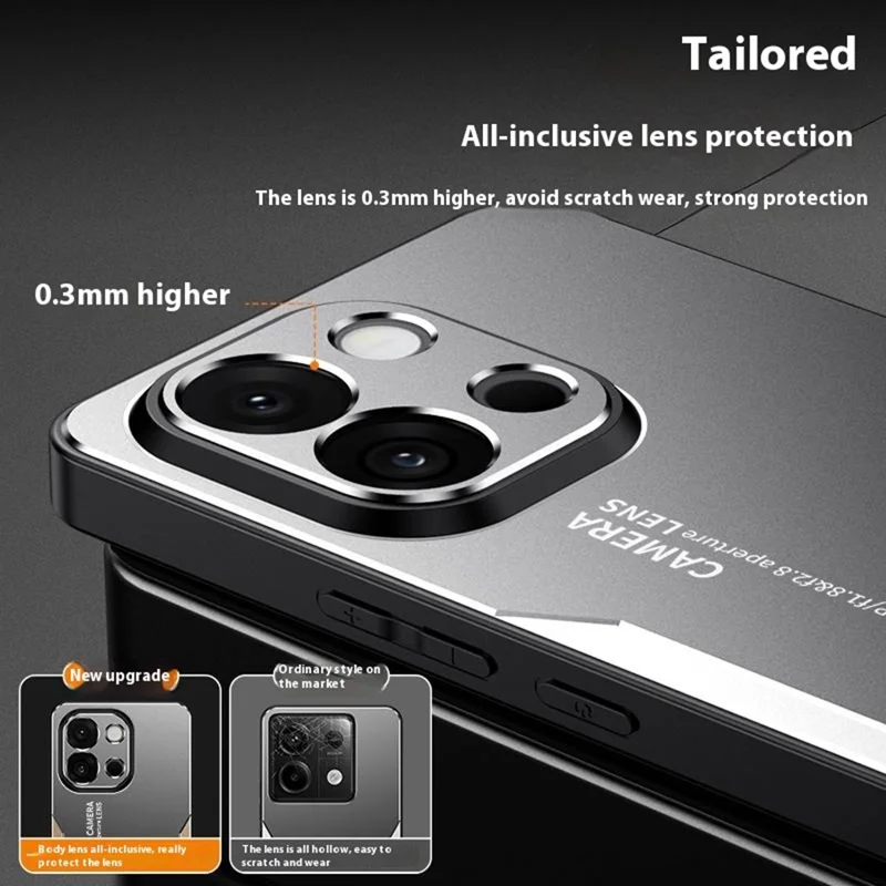 For OnePlus 13T 5G Phone Case Aluminium Alloy TPU PC Back Cover - Gold