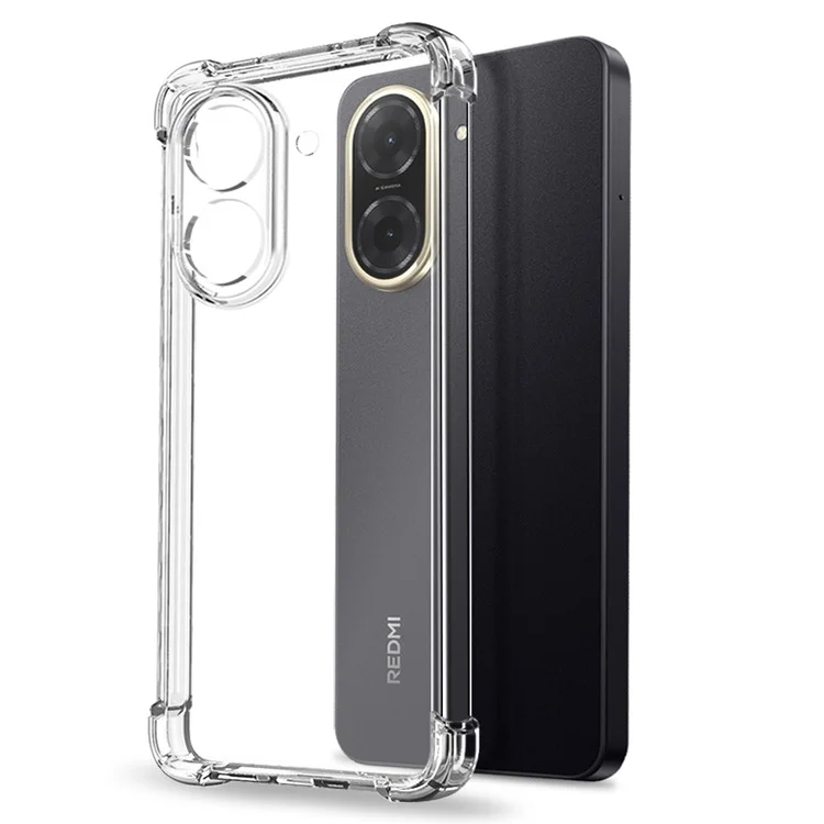 Capa de Telefone Transparente NORTHJO para Xiaomi Redmi A5 4G (171,7mm) / Poco C71 4G - Capa TPU à Prova de Choques com Proteção nos Quatro Cantos e Vidro Temperado