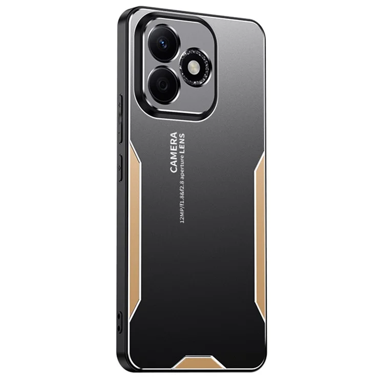 For Honor X60i 5G Handyhülle aus Aluminium-Legierung TPU PC Rückseite - Gold
