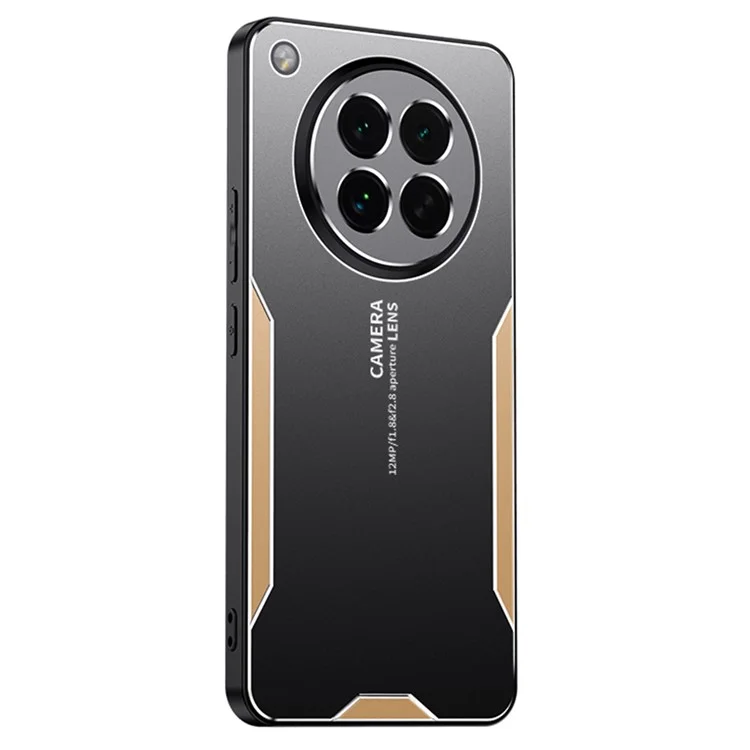Capa para Oppo Find X8s 5G em Liga de Alumínio com TPU e PC - Dourada