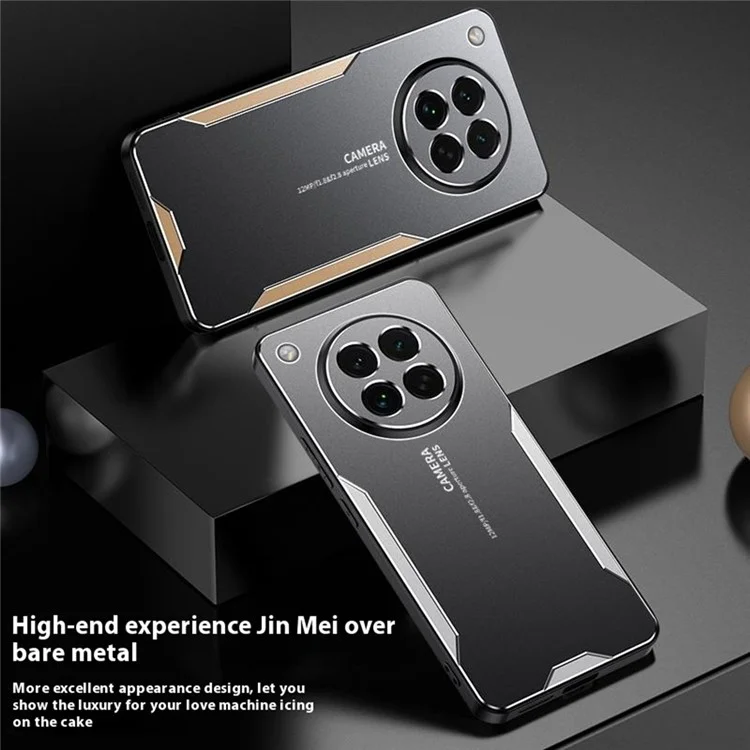 Capa para Oppo Find X8s 5G em Liga de Alumínio com TPU e PC - Dourada