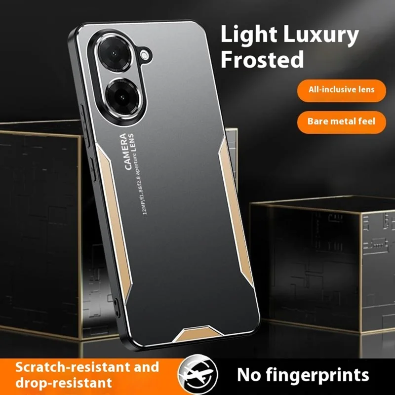 For Xiaomi Redmi A5 4G (171.7mm) Phone Case Aluminium Alloy TPU PC Back Cover - Gold