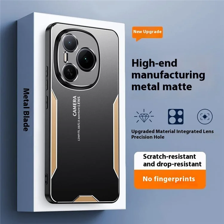 For Honor Power 5G Handyhülle aus Aluminium-Legierung TPU PC Rückseite - Gold
