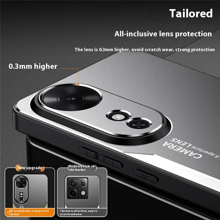 Cover per Honor Play 60 5G in Lega di Alluminio e TPU PC - Oro