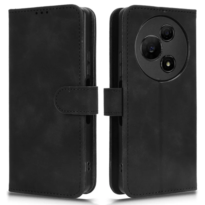 For TCL 60 NxtPaper 4G Leather Case Skin Feel Anti Drop Wallet Flip Phone Cover - Black
