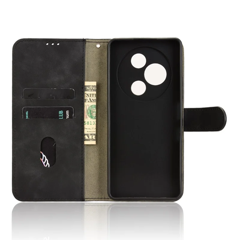 For TCL 60 NxtPaper 4G Leather Case Skin Feel Anti Drop Wallet Flip Phone Cover - Black