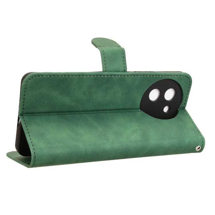 Pour Doogee Note 59 Pro / Note 59 Étui en cuir à sensation de peau, anti-chute, portefeuille à rabat - Vert