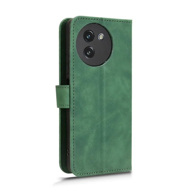 Pour Doogee Note 59 Pro / Note 59 Étui en cuir à sensation de peau, anti-chute, portefeuille à rabat - Vert