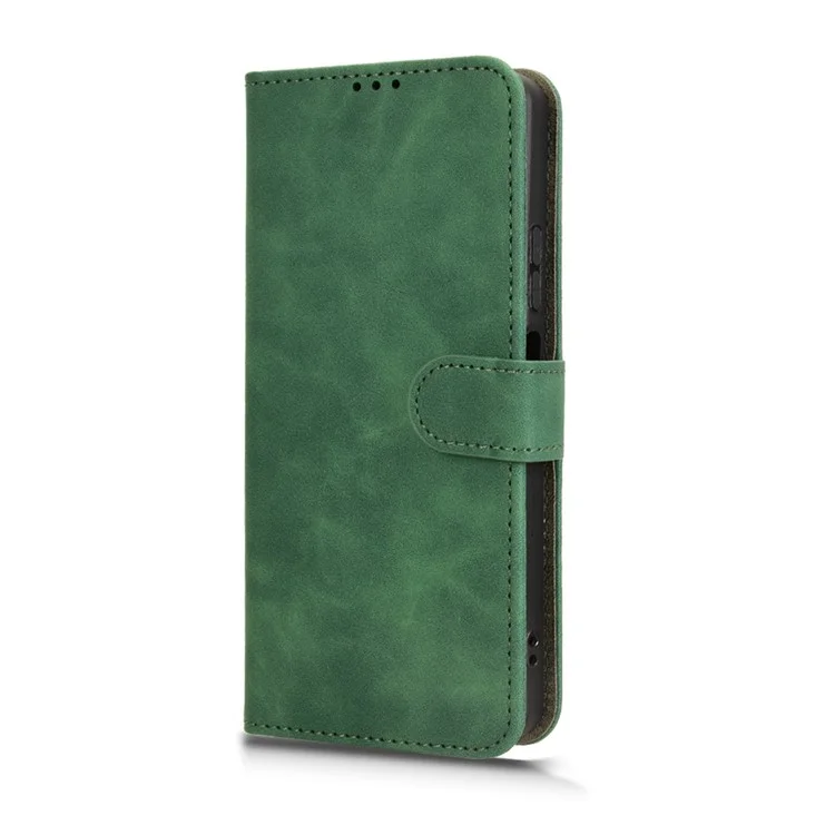 Pour Doogee Note 59 Pro / Note 59 Étui en cuir à sensation de peau, anti-chute, portefeuille à rabat - Vert