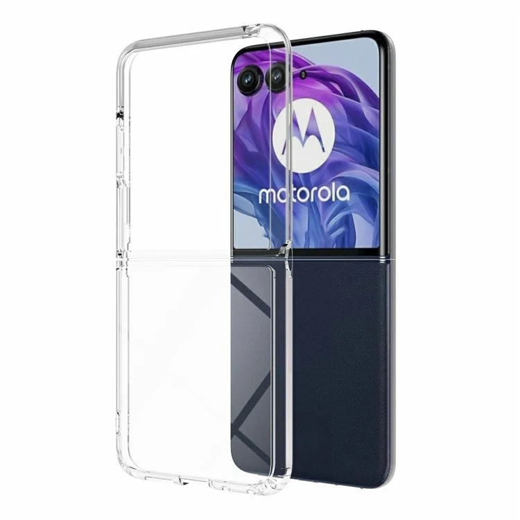 Capa para Motorola Razr 60 Ultra / Razr Ultra 2025, de TPU + acrílico transparente, design integrado