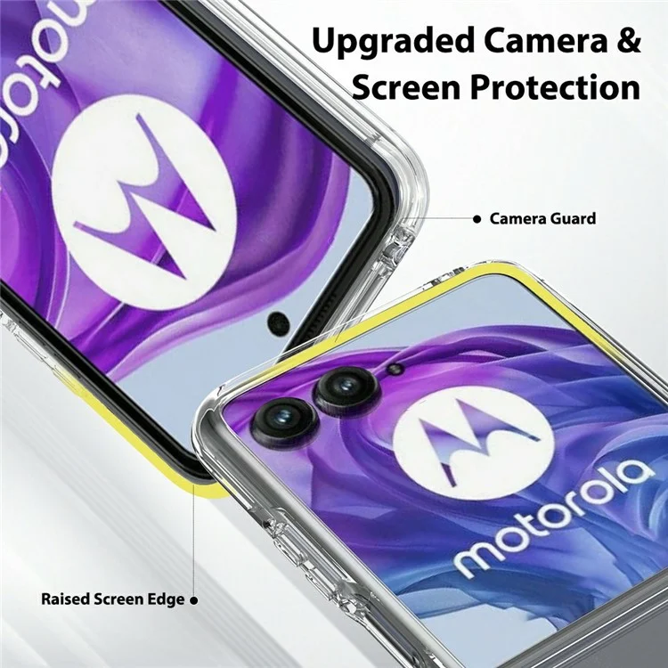 Capa para Motorola Razr 60 Ultra / Razr Ultra 2025, de TPU + acrílico transparente, design integrado