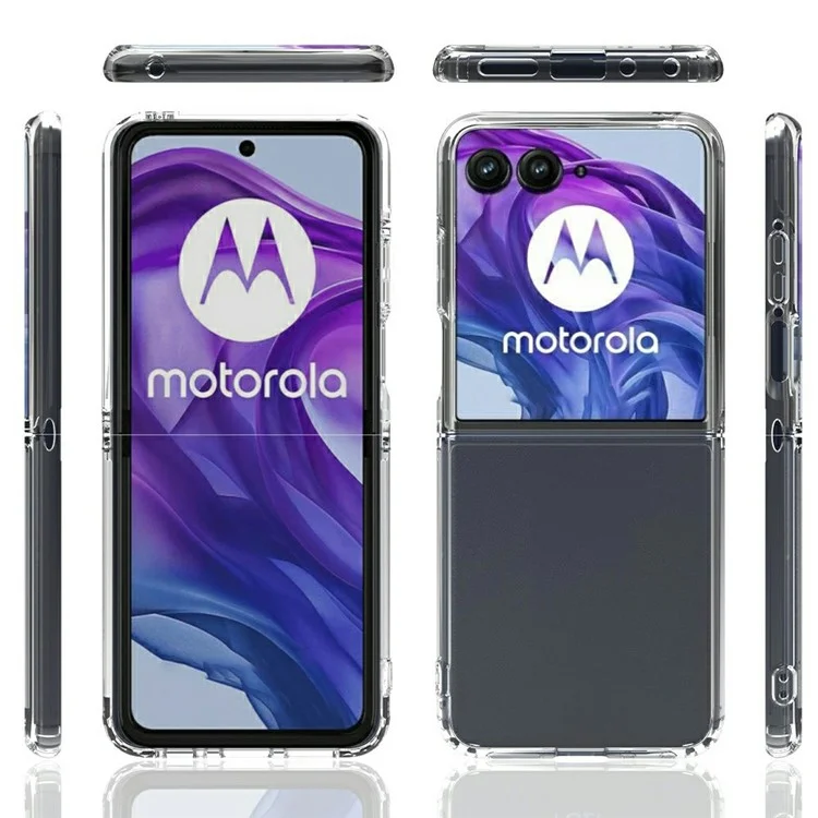 Für Motorola Razr+ 2025 Hülle TPU + Acryl Transparente Handyhülle, Integriertes Design