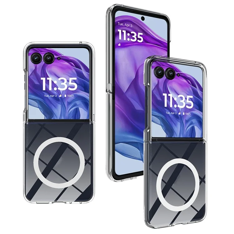 Чехол для Motorola Razr+ 2025 из ТПУ и акрила с магнитным креплением, совместимый с MagSafe