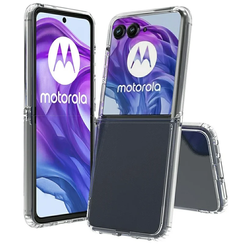 For Motorola Razr+ 2024 Case TPU + Acrylic Clear Phone Cover, Integrated Design