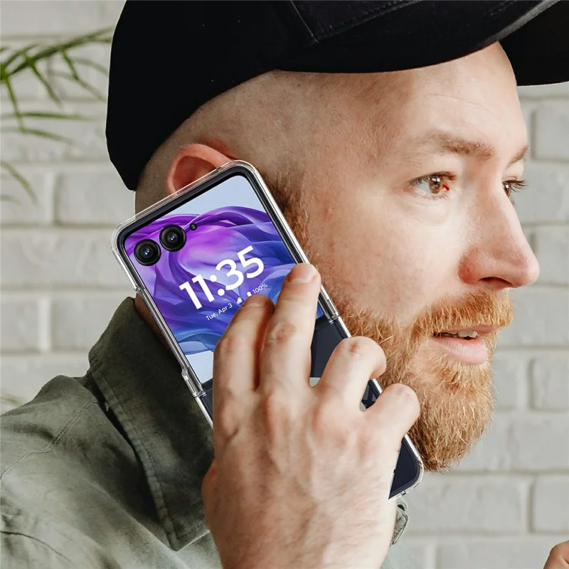 For Motorola Razr+ 2024 Case TPU + Acrylic Magnetic Phone Cover