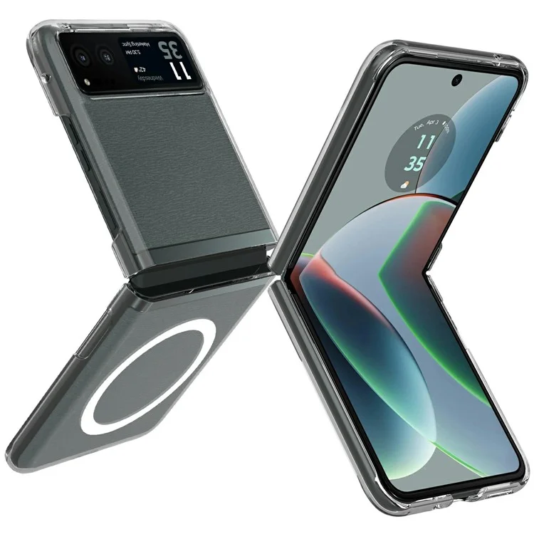 Capa para Motorola Moto Razr 2023 em TPU + Acrílico com Suporte Magnético Compatível com MagSafe